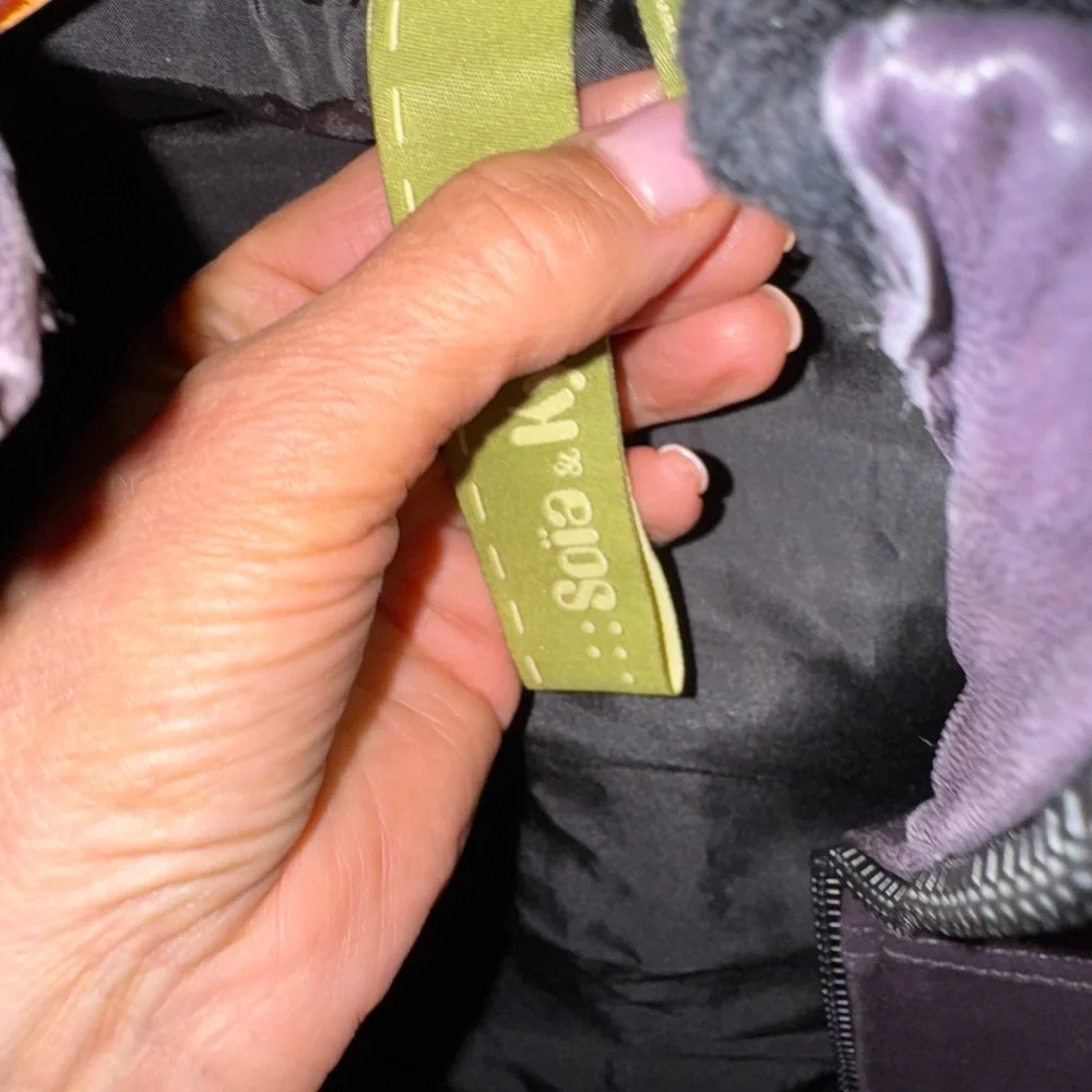 Soia & Kyo Dark purple Brown Bomber leather jacket size S in great condition - Picture 4 of 12